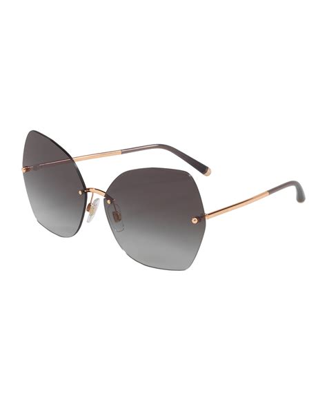 dolce and gabbana rimless sunglasses